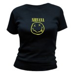 T-shirt Nirvana - Smiley - Femme