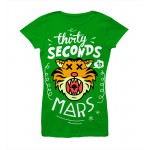 T-shirt 30 Seconds To Mars - Green Tiger - Femme