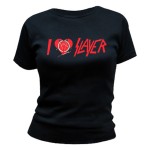 T-shirt Slayer - I Heart Slayer Pentagram - Femme