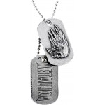 Pendentif Dog Tag Metallica - Flaming Skull