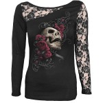 T-shirt Manches Longues Spiral - Rose Skull - Femme