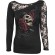 T-shirt Manches Longues Spiral - Rose Skull - Femme