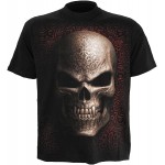 T-shirt Spiral - Goth Skull