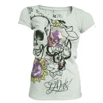 T-shirt LA Ink - Grey Roses - Femme