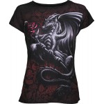 T-shirt Spiral - Dragon Rose Allover - Femme