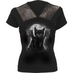 T-shirt Spiral - Bat Cat - Femme