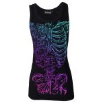 T-shirt Darkside - Top Butterfly Skeleton Ribs - Femme