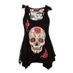 Top Jawbreaker - Sugar Skull & Roses - Femme