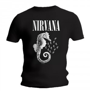 T-Shirt Nirvana - Black Mono Seahorse