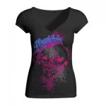 T-Shirt Miami Ink - Black Skull - Femme