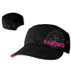 Casquette Ramones Femmes - Noire Logo Rose