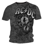 T-Shirt AC/DC - Black Shadow Allover